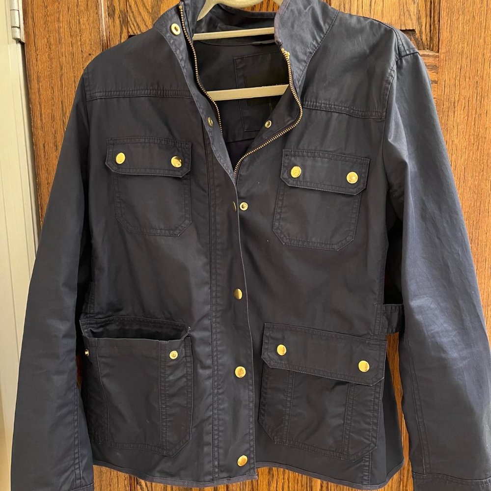 JCrew Downtown Field Jacket, Navy, Size Medium